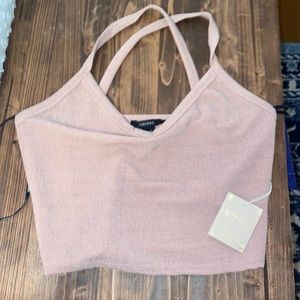 Pink sparkly Forever 21 crop top brand new with tags size medium